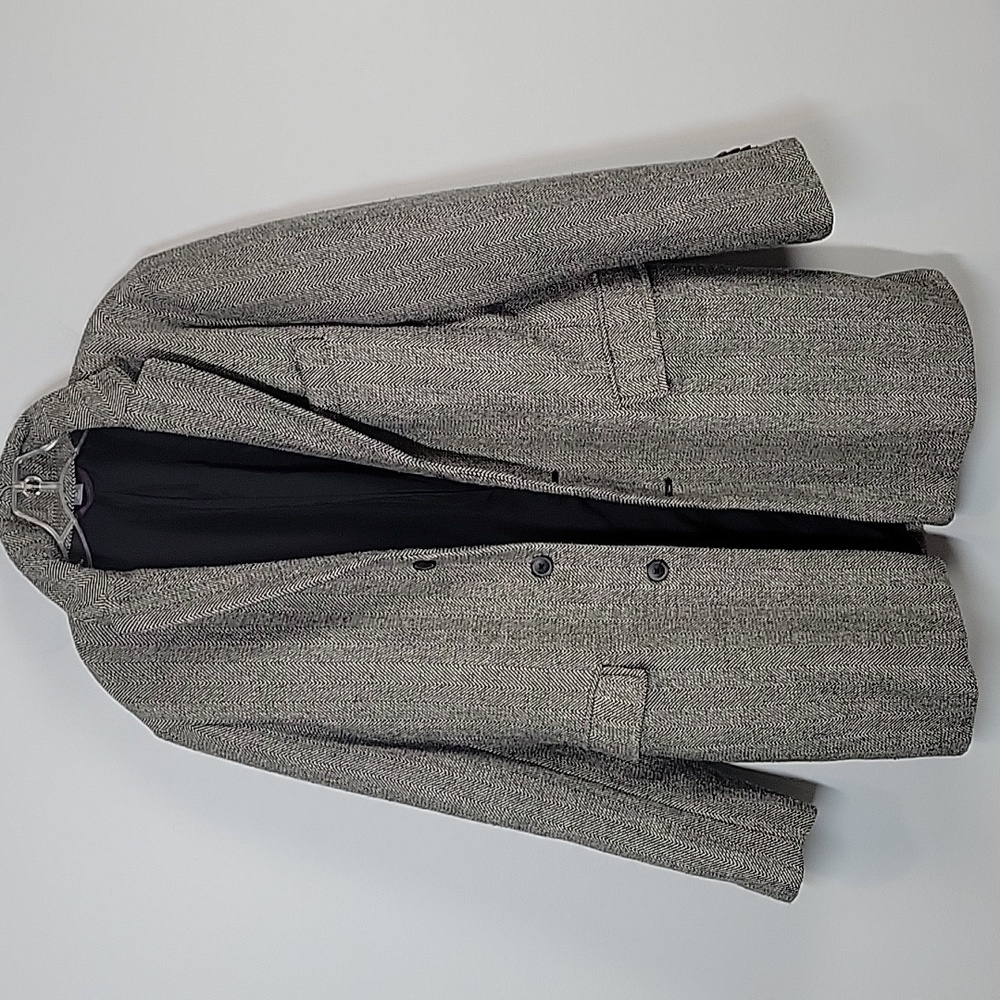 Men's Old Navy Wool Tweed Topcoat dress up jacket size medium